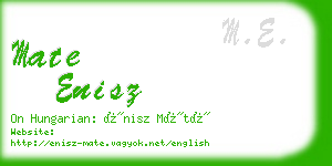 mate enisz business card